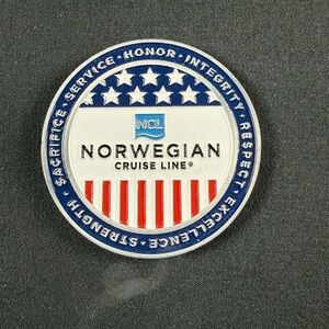 Silver and Red Men's Badge